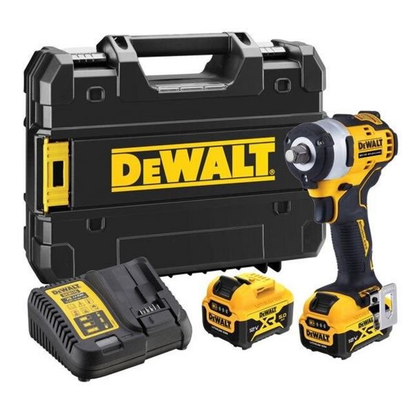 Mașină de înșurubat cu impact DeWalt DCF901P2, 340 Nm, pătrat 1/2", 2x acumulatori XR 12V 5.0Ah, încărcător, valiză TSTAK