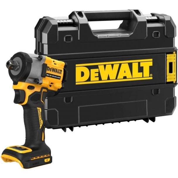 Mașină de înșurubat cu impact DeWalt DCF922NT, pătrat 1/2", cuplu maxim 406 Nm, compatibilă cu acumulatori XR 18V, valiză TSTAK