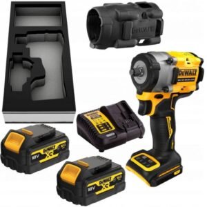 Mașină de înșurubat cu impact DeWalt DCF923P2G 3/8" max. 406 Nm, 2 acumulatori 18V XR 5.0 Ah seria G și încărcător în insert termoformat pentru sertare