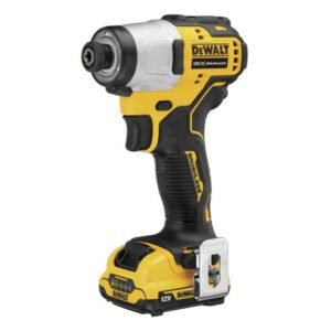 Mașină de înșurubat cu impact subcompactă DeWalt DCF801D2, 1/4", Li‑Ion 12V, 2 x 2Ah