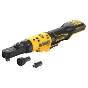 Mașină de înșurubat unghiulară DeWalt DCF500N, cu antrenor pătrat 1/4" și 3/8", max. 75 Nm, compatibilă cu acumulatori 12V XR