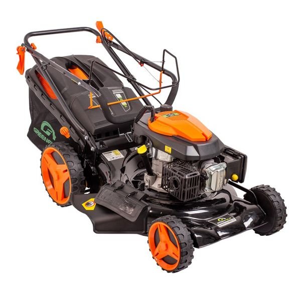 Mașină de tuns gazon autopropulsată Greenfield G-MTG531ARW-TX | Motor benzină 5.36 CP | Lățime de lucru 52.5 cm, 7 trepte de tăiere | Sac colector 67 L | Performanță puternică...