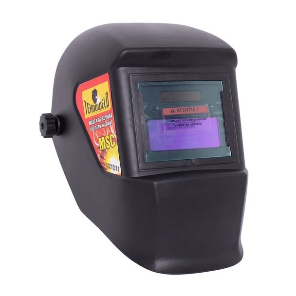 Masca de sudură automată Tehnoweld MSC - Filtru fix DIN11 - Activare automată și vizibilitate optimă - Design ergonomic și protecție oculară - Ideal pentru sudură profesională