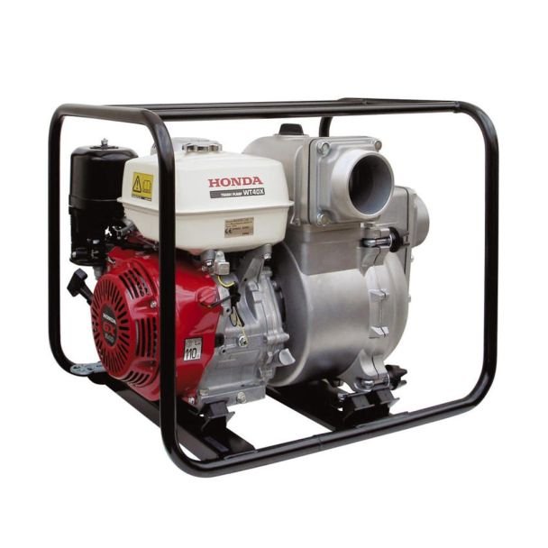 Motopompă 4" autoamorsantă pentru ape murdare Honda WT40XK3 – motor pe benzină Honda GX390, debit 1600 l/min, Hmax 25 m, cadru de transport
