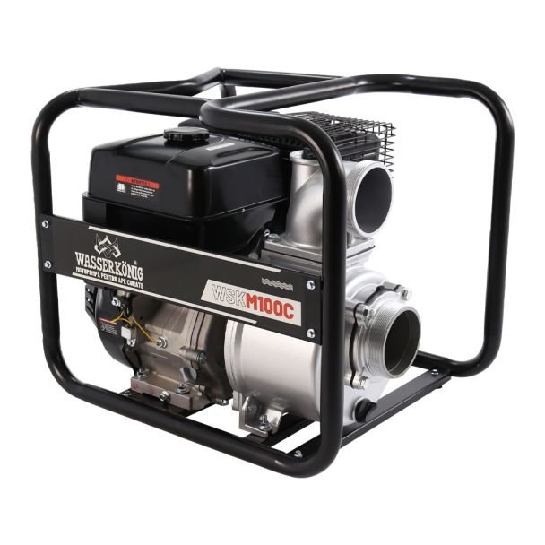 Motopompă 4" Wasserkonig WSKM100C – 80 m³/h, refulare max. 25 m, motor Euro V pe benzină, 11 CP