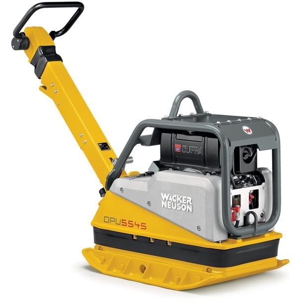 Placă compactoare reversibilă Wacker Neuson DPU5545Hehap, diesel, pornire electrică, 447 kg, forță de impact 55 kN, contor ore, extensie talpă
