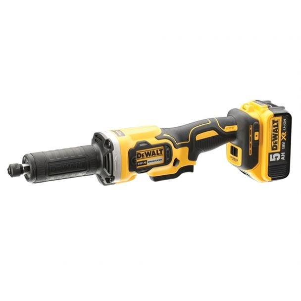 Polizor drept DeWalt DCG426P2 — 2 acumulatori XR Li‑Ion 18 V/5.0 Ah, încărcător și valiză de transport