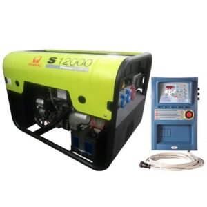Pramac, Generator pe benzină PRAMAC S12000T_CONN_DPP_AVR_AMF, portabil, trifazat 13.9 kVA, cu panou de automatizare
