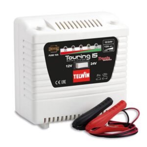 Redresor baterii Telwin TOURING15 | Încărcare 12/24 V | Compatibil Pb, GEL, AGM | MF 50-115 Ah / 30-55 Ah | Pentru baterii auto