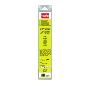 Set 10 electrozi bazici Telwin E7018 2,5 mm – electrozi de sudură profesionali 10 buc pentru oțel, cod 802621