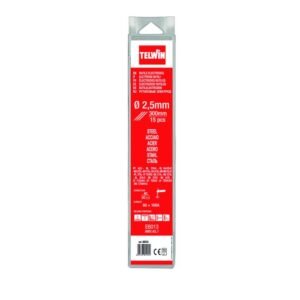 Set 15 electrozi rutilici Telwin 802618 2.5 mm | Tip E6013 | Sudare oțel carbon, arc stabil | Pentru reparații auto, construcții și întreținere | Calitate profesională,...