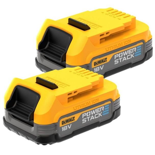 Set 2 acumulatori DeWalt DCBP034E2 Li‑Ion POWERSTACK™ 18 V / 1.7 Ah