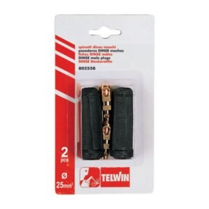 Set 2 cuple rapide tată sudură Telwin 802559 | DINSE DX 50 mm | Conector profesional 50 mm pentru electrozi și cabluri | Montaj rapid, contact sigur | Durabil, pentru service și...