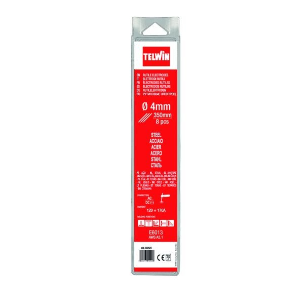 Set 8 electrozi rutilici 4 mm Telwin 802620 E6013 - electrozi sudură pentru oțel
