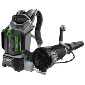 Set suflantă electrică tip rucsac Ego Professional LB6000E-K1103 — 1020 m³/h, acumulator 56 V 10,0 Ah + încărcător