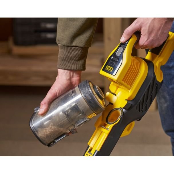 Stanley, Aspirator vertical Stanley FatMax V20 SFMCVS001D1, 1270 l/min, 1 acumulator Li‑Ion 18V / 2.0 Ah, încărcător inclus