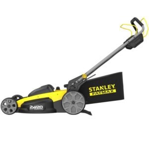 Stanley Fatmax V20 SFMCMWS251M – mașină electrică de tuns gazon autopropulsată, 51 cm, kit 2x acumulator Li‑Ion 18 V 4.0 Ah