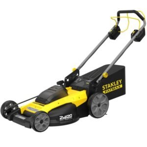 Stanley Fatmax V20 SFMCMWS251M – mașină electrică de tuns gazon autopropulsată, 51 cm, kit 2x acumulator Li‑Ion 18 V 4.0 Ah