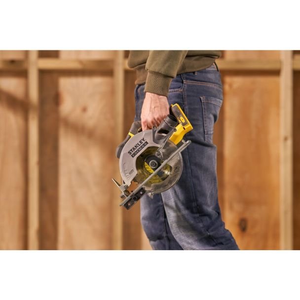 Stanley, Fierăstrău circular de mână Stanley SFMCS500B, compatibil cu acumulatori 18 V, diametru 165 mm