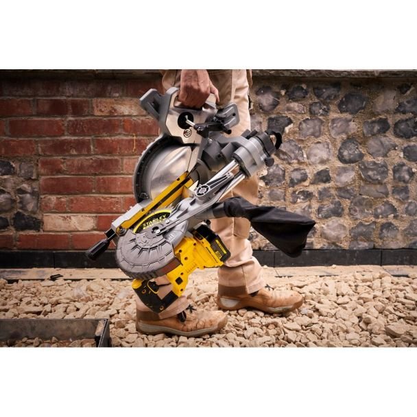 Stanley, Fierăstrău circular de masă Stanley FatMax | Model V20 SFMCS701M1 | Disc 190 mm | 1 acumulator 18V 4.0 Ah + încărcător | Valiză transport