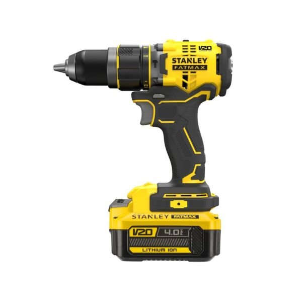 Stanley, Mașină de găurit și înșurubat cu percuție Stanley FatMax V20 SFMCD721M2K, 80 Nm, 2 acumulatori 18V 4.0 Ah, încărcător, valiză
