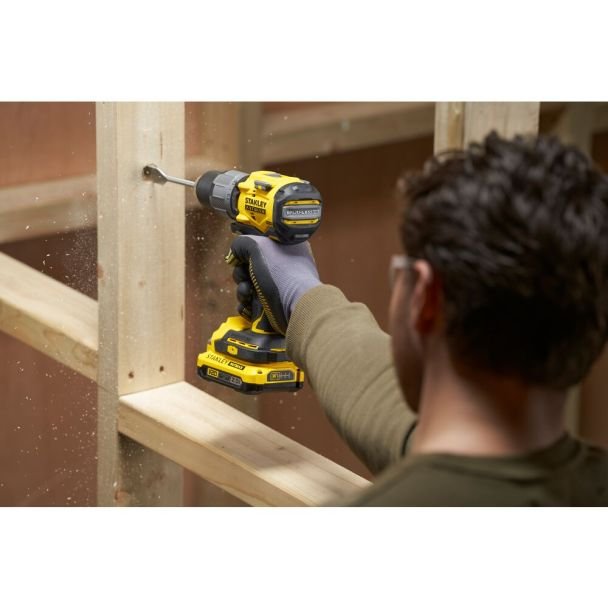 Stanley, Mașină de găurit și înșurubat cu percuție Stanley SFMCD726B, brushless, 18 V, fără acumulatori, mandrină 1.5–13 mm