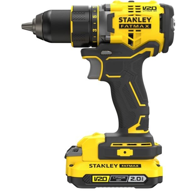 Stanley, Mașină de găurit și înșurubat Stanley FatMax V20 SFMCD720D2K – până la 80 Nm, 2x acumulatori 18V 2.0Ah, încărcător, valiză transport