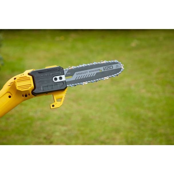 Stanley, Stanley SFMCPS620B | Drujbă cu tijă extensibilă | Compatibilă acumulator Li‑Ion 18 V | Bară 20 cm | Tăieri precise și manevrabilitate