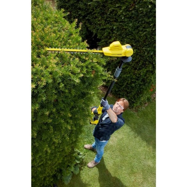 Stanley, Trimmer pentru gard viu Stanley SFMCPH845B, compatibil cu acumulatori 18V, lamă 45 cm