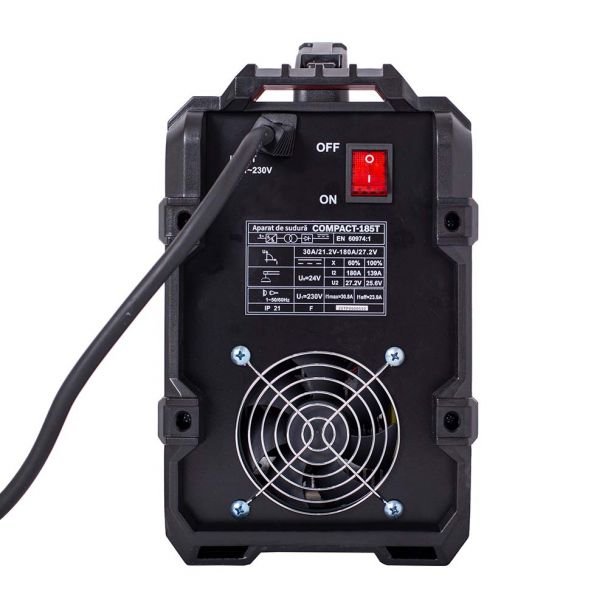 Tehnoweld, Invertor sudură MMA Tehnoweld COMPACT-185T | 180 A | Electrozi 1.6-4 mm | Cu accesorii incluse | Compact, portabil și eficient pentru atelier