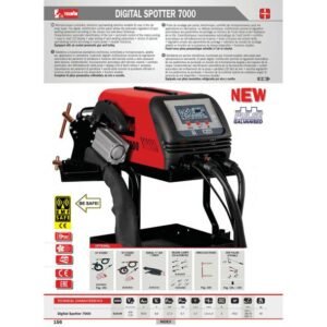 Telwin, Aparat sudură în puncte Telwin DIGITALSPOTTER7000 4500 A | 1.5+1.5 mm | Kit complet accesorii profesionale | Performanță industrială | Portabil, ușor de utilizat
