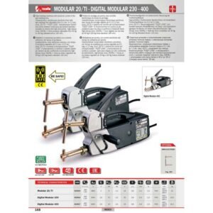 Telwin, Aparat sudură în puncte Telwin MODULAR20TI | 5800 A | Electrozi 1+1 mm | Cu accesorii incluse | Profesional pentru reparații auto