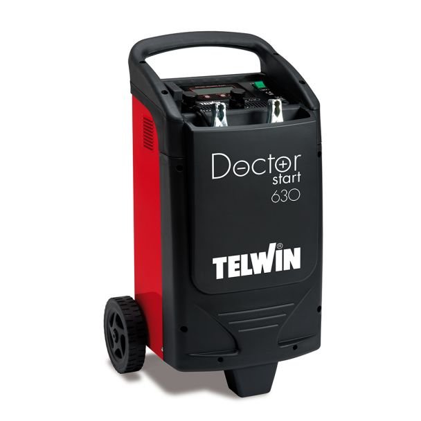 Telwin DOCTORSTART630 - Redresor baterii, robot de pornire și tester - 12/24 V - Compatibil Pb / GEL / AGM / Pb-Ca / Li - Capacitate 10–1050 Ah