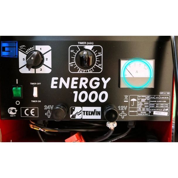 Telwin, Redresor baterii și robot de pornire Telwin ENERGY1000START | 12/24 V | pentru baterii Pb / START‑STOP 20–1200 Ah | Încărcare rapidă