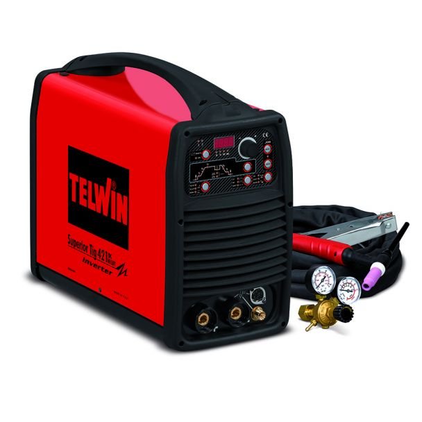 Telwin SUPERIORTIG421DC-HF/LIFT_ACC | Aparat sudură TIG + MMA | 350 A DC invertor profesional | Electrozi 1.6–6 mm | Accesorii TIG incluse, reglaj fin