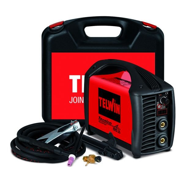 Telwin TECNICATIG190DC-LIFT-VRD_ACC | Aparat sudură TIG/MMA LIFT 170 A | Electrozi 1.6-4 mm | Accesorii TIG incluse în valiză plastic | Portabil, VRD, uz profesional