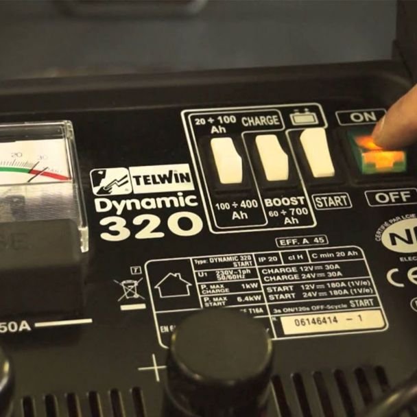 Telwin, Telwin DYNAMIC320START | Redresor baterii și robot pornire | 12/24 V | Baterii Pb/START/STOP 20–700 Ah | Încărcare rapidă, compatibil START/STOP