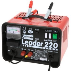Telwin, Telwin LEADER220START - redresor baterii și robot de pornire | 12/24 V | Compatibil Pb / START-STOP 30–400 Ah | Încărcare rapidă și întreținere baterii | Protecții electronice...