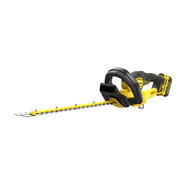 Trimmer pentru gard viu Stanley FatMax V20 SFMCHT855M1 - 1 acumulator 18V / 4.0 Ah, încărcător, lamă 55 cm