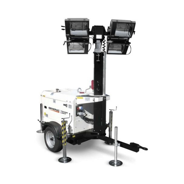 Turn de iluminat cu generator Generac LT VT8 K D1105 Stage V, motor Kubota, 4x1000W MH TL, catarg 8 m, 360000 lm