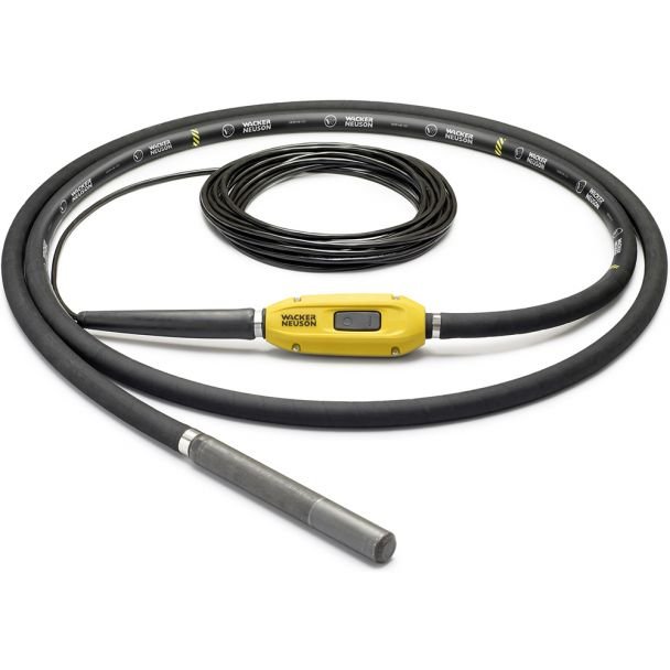 Vibrator de beton compatibil cu convertizor Wacker Neuson IE 58/42/10, cap vibrant 58 mm cu ranforsare metalică, furtun 10 m, 200 Hz