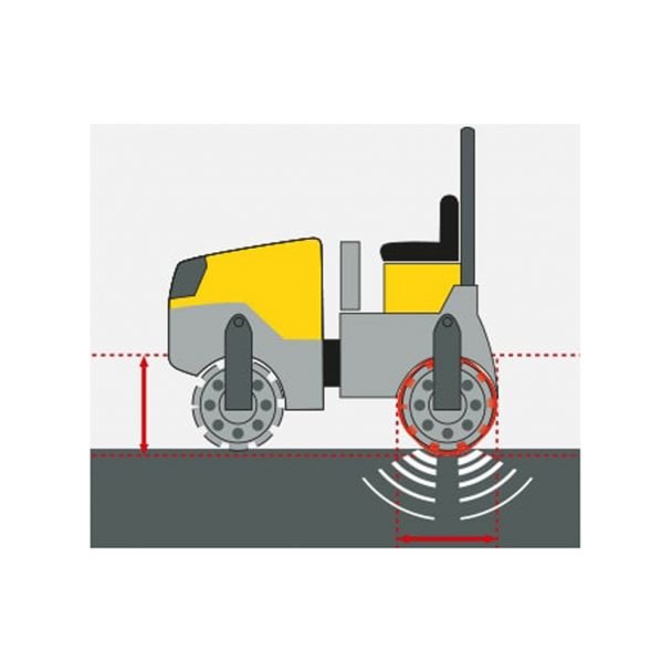 Wacker Neuson, Cilindru vibro-compactor Wacker Neuson RD24-100 O - 2525 kg - Motor Kubota - Tambur 1000 mm - Construcții