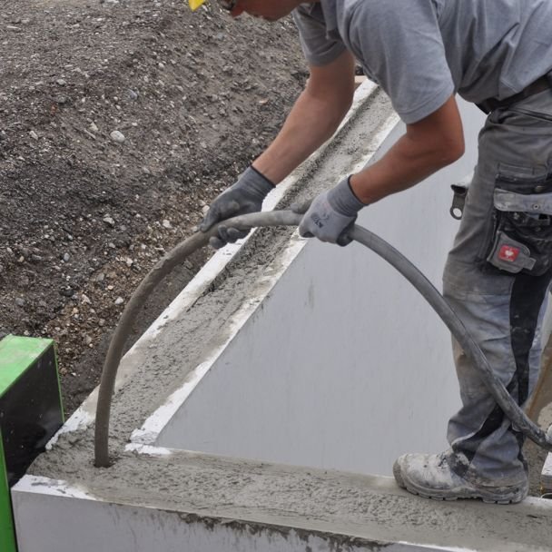 Wacker Neuson, Vibrator de beton compatibil cu convertizor Wacker Neuson IREN 58/042/10 GV — cap vibrant 58 mm cu protecție din cauciuc