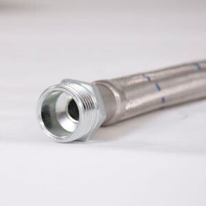 Wasserkonig, Furtun flexibil antivibrant Wasserkonig 07070350T, manta aluminiu, 50 cm, racord exterior 1", interior 1