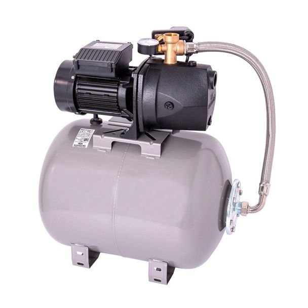 Wasserkonig Hidrofor cu pompă autoamorsantă HWK950-4.7/50H - fontă - 950 W, 4200 l/h - înălțime refulare 47 m, vas de expansiune 50 l - ideal pentru casă și grădină