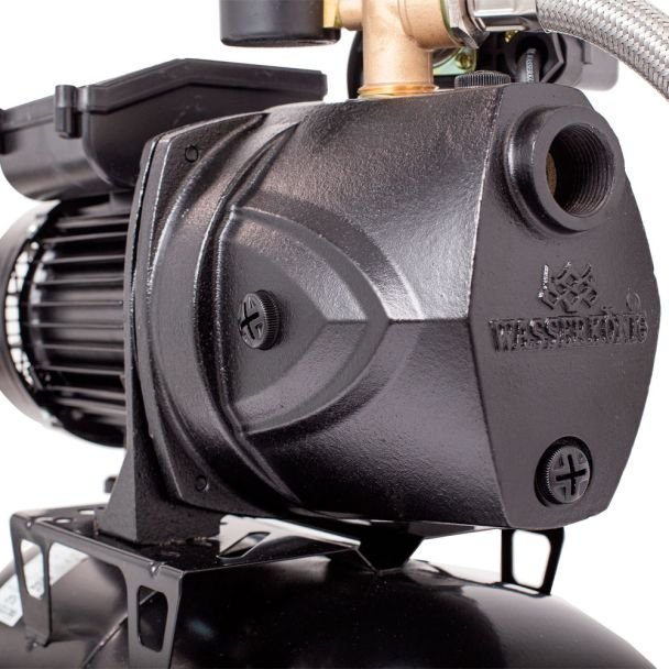 Wasserkonig, Hidrofor Wasserkonig HWK1350-5.3/25H | Pompă autoamorsantă din fontă | 1350 W, aspirație 9 m | Debit 4920 l/h, refulare 53 m | Vas de expansiune 24 l