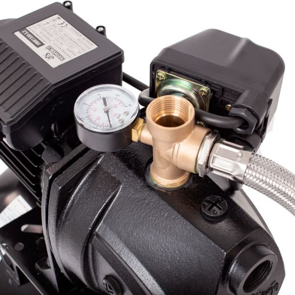 Wasserkonig, Hidrofor Wasserkonig HWK1350-5.3/25H | Pompă autoamorsantă din fontă | 1350 W, aspirație 9 m | Debit 4920 l/h, refulare 53 m | Vas de expansiune 24 l