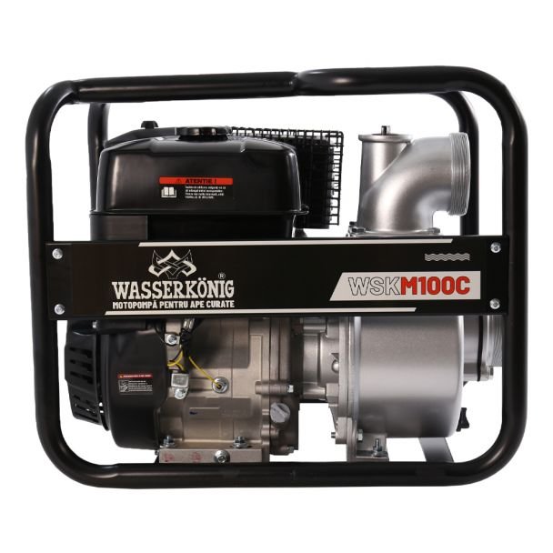 Wasserkonig, Motopompă 4" Wasserkonig WSKM100C – 80 m³/h, refulare max. 25 m, motor Euro V pe benzină, 11 CP