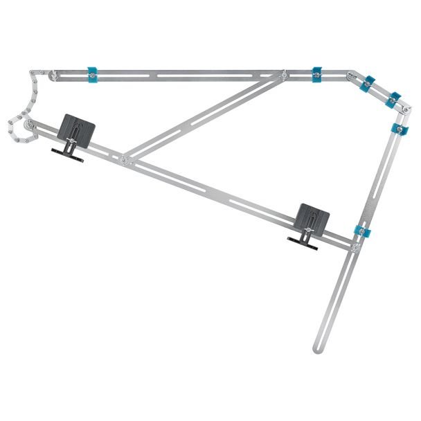 Wolfcraft, Sablon pentru trepte Wolfcraft 5210000 | 15 șine din oțel zincat | Precizie și aliniere sigură | Montaj rapid trepte | Durabil pentru profesioniști