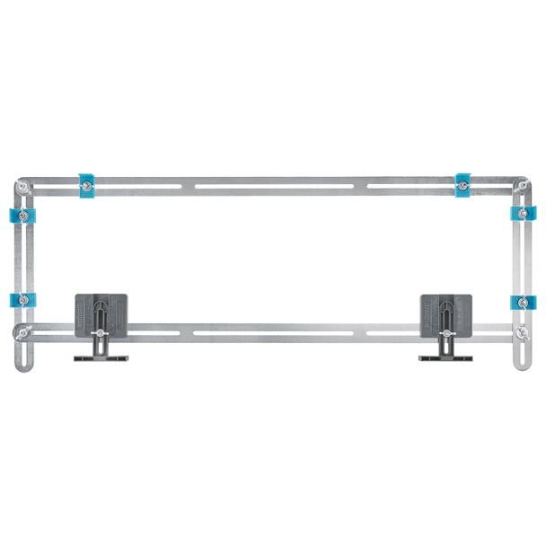Wolfcraft, Sablon pentru trepte Wolfcraft 5210000 | 15 șine din oțel zincat | Precizie și aliniere sigură | Montaj rapid trepte | Durabil pentru profesioniști